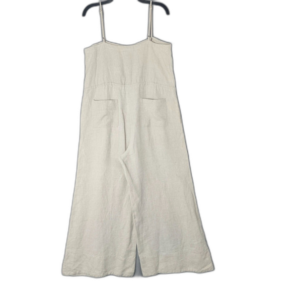 SHONA JOY Sz 10 Aluaro Safari Drawstring Jumpsuit Linen $340 Pilazzo Wide Leg - Picture 4 of 13